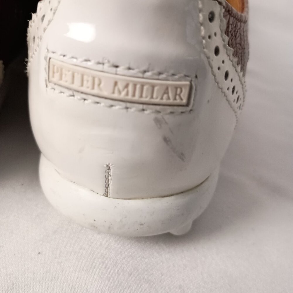Peter Millar Brown and White Leather Driving Shoes - Picture 10 of 11